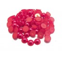 CAP6mm-16 - (10 buc.) Cabochon acril perla rosu magenta 6mm