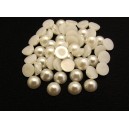 CAP6mm-20 - (10 buc.) Cabochon acril perla ivory 6mm