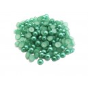 CAP4mm-06 - (10 buc.) Cabochon acril perla verde pal rece 4mm