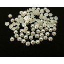 (10 buc.) Cabochon acril perla ivory 4mm