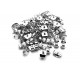 DOP03 - (10 perechi) Dopuri metalice cercei argintiu inchis 6*4mm