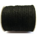 (1 metru) Snur iuta naturala neagra 1mm