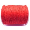 (1 metru) Snur iuta naturala rosie 1mm