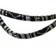 (1 metru) Snur bumbac tribal rotund negru si alb 6mm