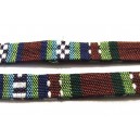 (1 metru) Snur bumbac tribal plat multicolor 01 11mm