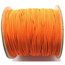 (1 metru) Snur elastic rotund portocaliu neon 1mm