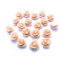 CRT10-37 - Cabochon rasina trandafir portocaliu caramel 10mm