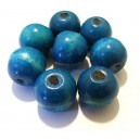 Margele lemn albastru intens 19*17.5mm