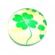 DISPONIBIL 3 BUCATI - CSP25mm-A-07 - Cabochon sticla print trifoi 25mm