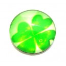 CSP20mm-A-08 - Cabochon sticla print trifoi  20mm - STOC LIMITAT!!!