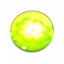 CSP20mm-A-09 - Cabochon sticla print trifoi  20mm - STOC FOARTE LIMITAT!!!