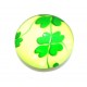 CSP20mm-A-10 - Cabochon sticla print trifoi  20mm