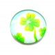 DISPONIBIL 5 BUCATI - CSP12mm-A-13 - Cabochon sticla print trifoi 12mm