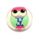 CSP25mm-A-43 - Cabochon sticla print bufnite 25mm - STOC FOARTE LIMITAT!!!