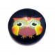DISPONIBIL 2 BUCATI - CSP25mm-A-44 - Cabochon sticla print bufnite 25mm - STOC FOARTE LIMITAT!!!