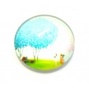 CSP25mm-A-60 - Cabochon sticla print copac 25mm - STOC FOARTE LIMITAT!!!