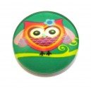 CSP20mm-A-33 - Cabochon sticla print bufnite 20mm