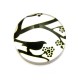 DISPONIBIL 5 BUCATI - CSP20mm-A-244 - Cabochon sticla print pasari 20mm