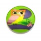 DISPONIBIL 3 BUCATI - CSP16mm-A-29 - Cabochon sticla print bufnite 16mm