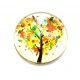 DISPONIBIL 2 BUCATI - CSP16mm-A-69 - Cabochon sticla print copaci 16mm - STOC FOARTE LIMITAT!!!