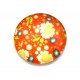 DISPONIBIL 3 BUCATI - CSP16mm-A-116 - Cabochon sticla print flori 16mm