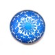 DISPONIBIL 2 BUCATI - CSP16mm-A-197 - Cabochon sticla print model floral 16mm - STOC FOARTE LIMITAT!!!