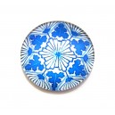 CSP16mm-A- - Cabochon sticla print model floral 16mm - STOC FOARTE LIMITAT!!!