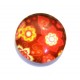 DISPONIBIL 2 BUCATI - CSP16mm-A-282 - Cabochon sticla print flori 16mm - STOC FOARTE LIMITAT!!!
