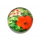 DISPONIBIL 1 BUCATA - CSP16mm-A-381 - Cabochon sticla print flori 16mm - STOC FOARTE LIMITAT!!!