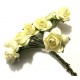 (12 buc.) Trandafiri artificiali ivory 2cm/8cm