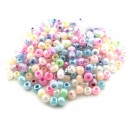 MN4mm-66 - (45 grame) Margele nisip mixt 4 culori irizate 4mm