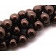 PS12mm-01 - Perle sticla maro inchis sfere 12mm