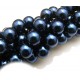 PS12mm-09 - Perle sticla albastru petrol sfere 12mm