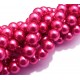 PS10mm-25 - Perle sticla roz cyclam sfere 10mm