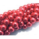 PS10mm-35 - Perle sticla rosu magenta sfere 10mm