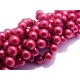 PS8mm-37 - (10 buc.) Perle sticla roz fucsia sfere 8mm 