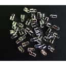 (20 buc.) Capat snur argintiu 6*3mm