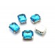 DM01-11 - Distantier montee dreptunghi albastru turcoaz 10*8mm
