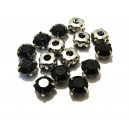 DM10-18 - Distantier montee rotund negru 8mm