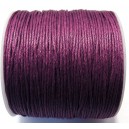 SBC1mm-31 - (1 metru) Snur bumbac cerat visiniu zmeura 1mm