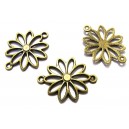 CO289 - Conector floare bronz antic 25*19mm