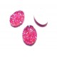 CRS34 - Cabochon rasina druzy roz fucsia efect AB 18*13mm