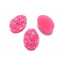 CRS35 - Cabochon rasina druzy roz intens efect AB 18*13mm