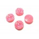 CRS45 - Cabochon rasina druzy roz neon efect AB 12mm