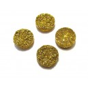 CRS50 - Cabochon rasina druzy mustar gold 12mm