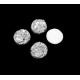 DISPONIBIL 20 BUCATI - CRS53 - Cabochon rasina druzy argintiu 12mm
