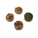 CRS54 - Cabochon rasina druzy multicolor efect AB 12mm