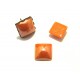 CSCP-P10*10mm-12 - Cabochon sticla patrat portocaliu perlat 18*13mm - STOC LIMITAT!!!