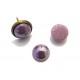 DISPONIBIL 1 SET CU 10 BUCATI - CSCP-R10mm-08 - Cabochon sticla rotund mov plamaniu perlat 10mm