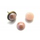 DISPONIBIL 1 SET CU 6 BUCATI - CSCP-R10mm-10 - Cabochon sticla rotund roz pal movuliu perlat 10mm
